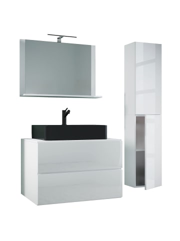 ebuy24 Badmöbelset LendasLBL weiß weiß 114 x 52 cm