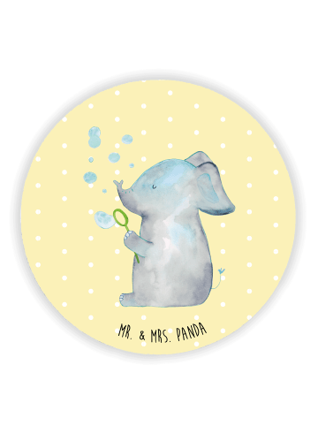 Mr. & Mrs. Panda magnet Elefant Seifenblasen ohne Spruch in Gelb Pastell