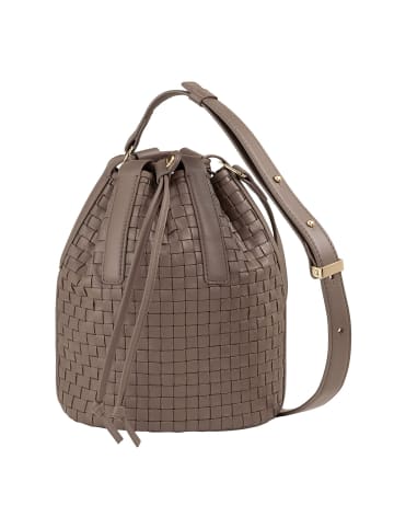 DuDu Filicudi M. Beuteltasche Leder 19 cm in taupe