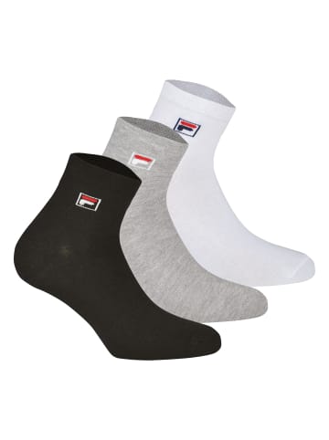 Fila Socken 3er Pack in Schwarz/Weiß/Grau