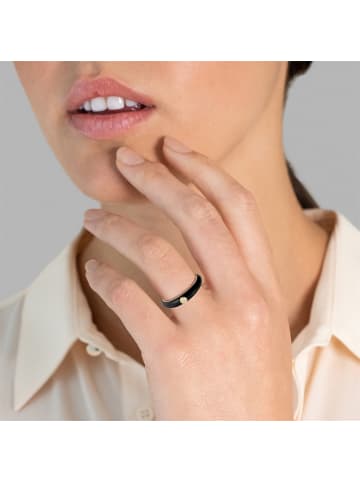 Glanzstücke München Ring aus Sterling Silber mit Zirkonia in gelbgold