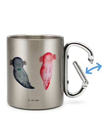 Mr. & Mrs. Panda Outdoor Tasse Axolotl Freundin ohne Spruch in Silber