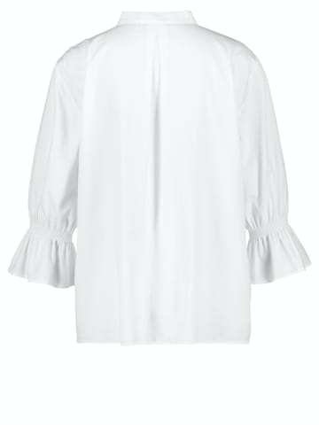 Gerry Weber 3/4 Arm Bluse mit Trompetenärmeln in Weiß