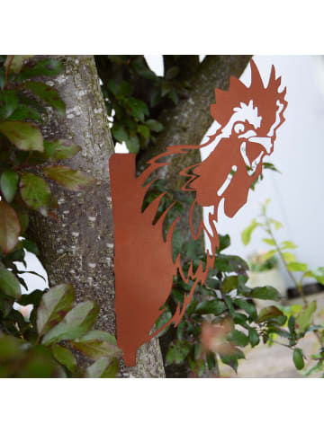 UNUS Baumstecker Rost Schweinekopf in Braun