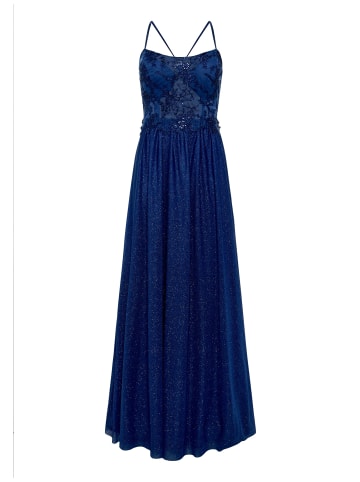 Vera Mont Abendkleid im Glitzer-Look in Dunkelblau/Grau