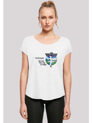 F4NT4STIC Long Cut T-Shirt The Man Who Fell To Earth David Bowie in weiß