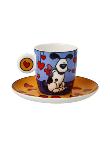 Goebel Espressotasse " Ed Heck Love Dog " in Bunt