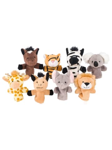 Goki Fingerpuppen Wildtiere 8 Stück in braun,grau