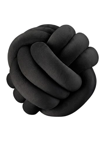 relaxdays Knotenkissen in Schwarz - Ø 25 cm