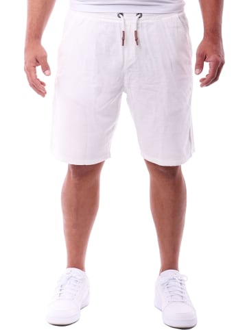 RESLAD Baumwollhose Freizeithose kurz in weiß