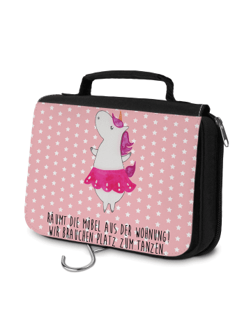 Mr. & Mrs. Panda Kosmetiktäschchen Einhorn Ballerina mit Spruch in Rot Pastell