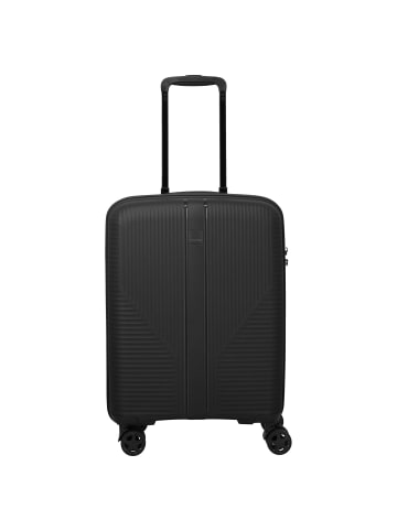 travelite Air Stripe - 4-Rollen-Kabinentrolley 55 cm (black) in schwarz