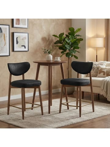 VASAGLE 2er-Set: Barhocker Mazie in Schwarz - (B)51.5 x (H)95.5 x (T)50 cm