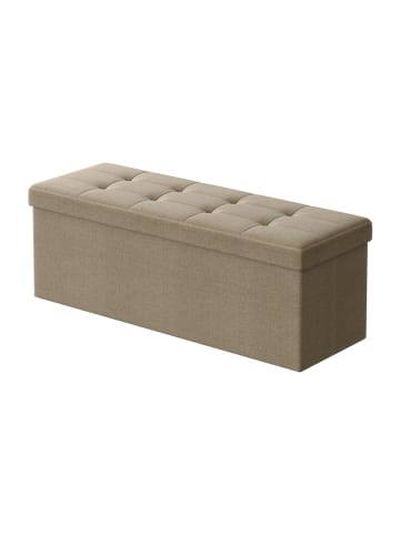 SONGMICS Sitzbank Minota in Braun - (B)110 x (H)38 x (T)38 cm