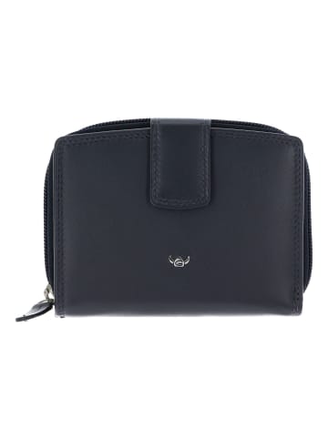 Golden Head Polo Geldbörse RFID Schutz Leder 12 cm marineblau
