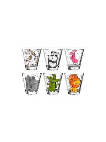 LEONARDO 6er Set Kinderbecher Bambini in Sortiert 215 ml