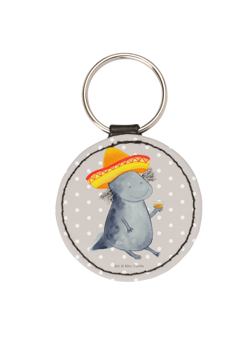 Mr. & Mrs. Panda Anhänger Axolotl Tequila ohne Spruch in Grau Pastell