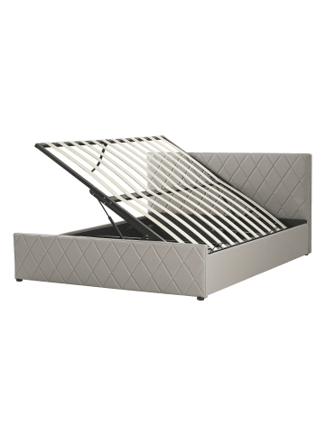 Beliani Doppelbett ROCHEFORT in Grau - (W) 150 x (H) 99 x (L) 214 cm