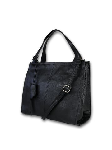 Toscanto Leder Schultertasche, Shopper Toscanto Tasche schwarz ca. 33cm