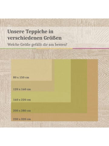 KADIMA DESIGN Teppich Kurzflor Unifarben Wohnzimmer in Beige