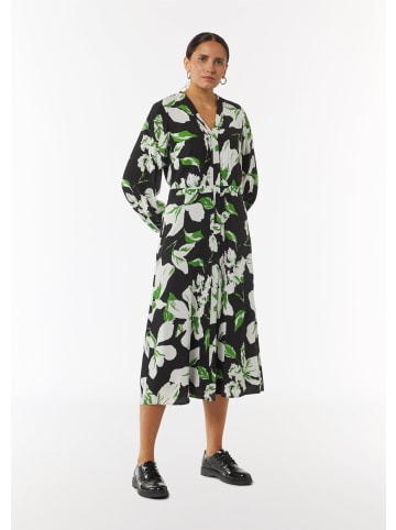 comma Kleid lang in Mehrfarbig-schwarz