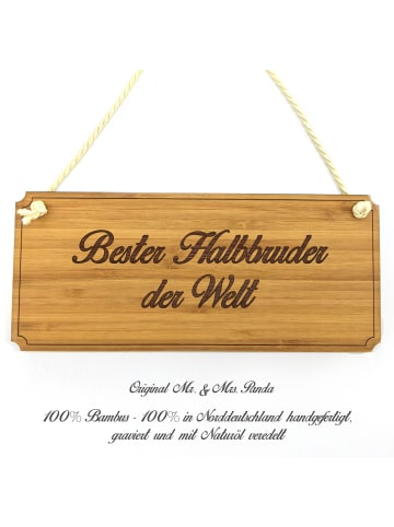 Mr. & Mrs. Panda Werbeschild Halbbruder mit Spruch in Keine Angabe