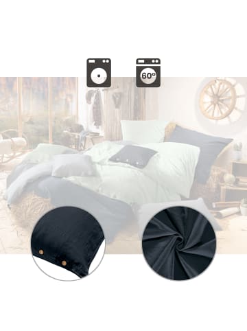 Erwin Müller Halbleinen, Leinen / Halbleinen Kuschelkissenbezug Deggendorf in dunkelgrau