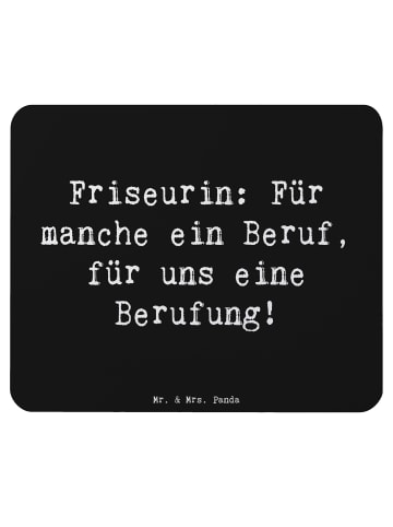 Mr. & Mrs. Panda Mauspad Spruch Friseurin Berufung mit Spruch in Schwarz