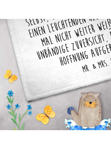 Mr. & Mrs. Panda Handtuch Maus Sterne mit Spruch in Weiß