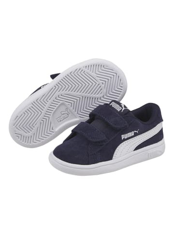 Puma Smash V2 SD Kindersneaker aus Leder Blau