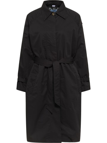 DreiMaster Vintage Trenchcoat Aus Baumwolle in Schwarz