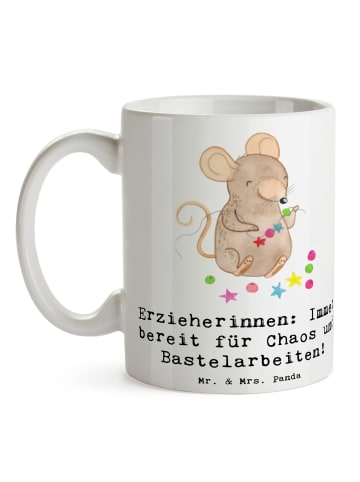 Mr. & Mrs. Panda haferl Erzieherin Chaos mit Spruch in Weiß