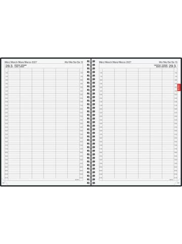 BRUNNEN Buchkalender 789 A4 1 Tag/Seite Kunststoff-Einband Reflection grau ...