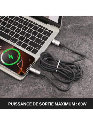Universal-Ladekabel 4 in 1 in Schwarz