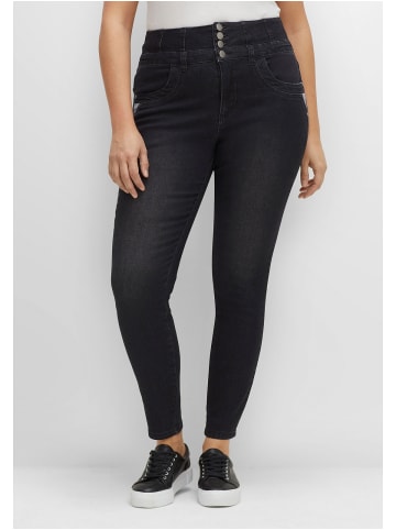 sheego Jeans in black Denim