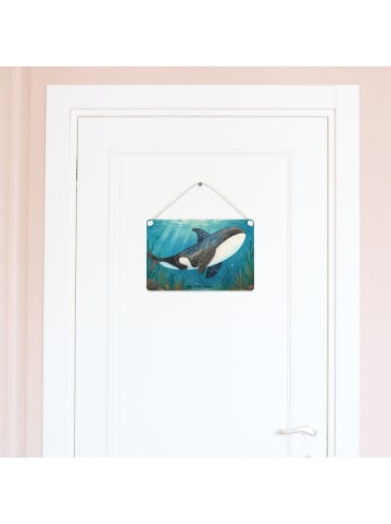 Mr. & Mrs. Panda Schild Orca Design ohne Spruch in Weiß