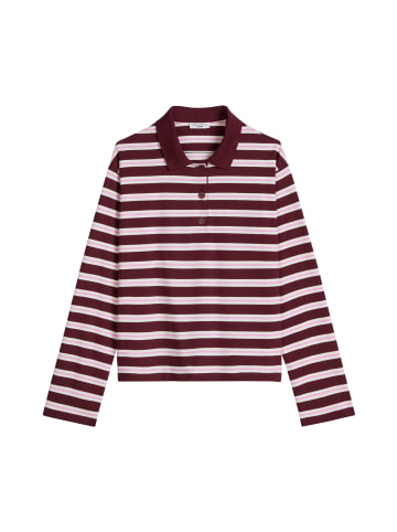 Marc O'Polo DENIM Langarm-Poloshirt relaxed in Dark Red