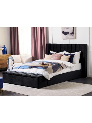Beliani Doppelbett NOYERS in Schwarz - (W) 210 x (H) 132 x (L) 247 cm
