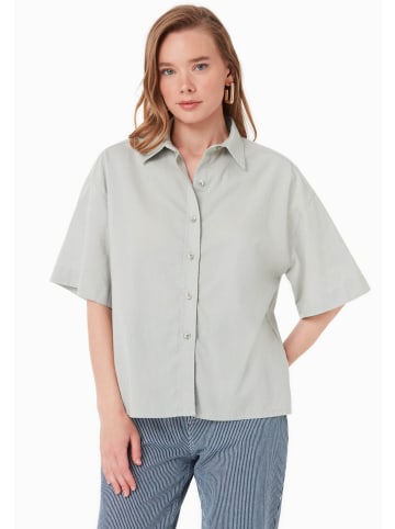 Organication Bluse "WOR19105" in Grünmoos