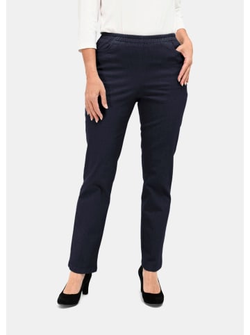GOLDNER Bequeme Schlupfhose mit Stretchbund in dunkelblau