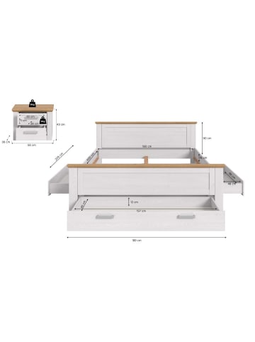 ebuy24 Schlafzimmer-Set Verona (2-teilig) Lärche 245 x 209 cm