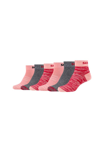 Skechers Kurzsocken 6er Pack mesh ventilation in flamingo mix