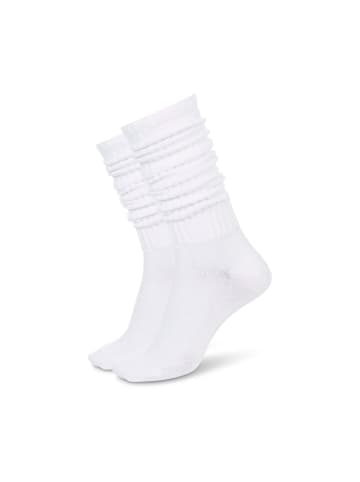 SNOCKS Slouch Socken 2 Paar in Weiß