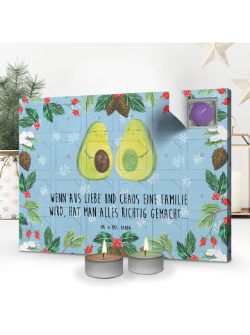 Mr. & Mrs. Panda adventskalender mit kerzen Avocado Pärchen mit ... in Eisblau