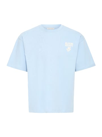CASUAL FRIDAY Kurzarm T-Shirt Rundhalsausschnitt Normaler Fit in Blau-3