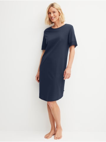 Calida Kurzarm-Nachthemd, Länge 100 cm in peacoat blue