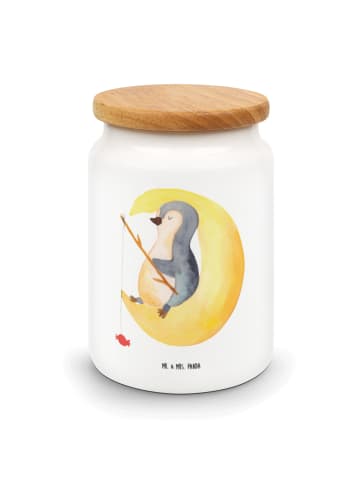 Mr. & Mrs. Panda Kaffeedose Pinguin Mond ohne Spruch in Weiß