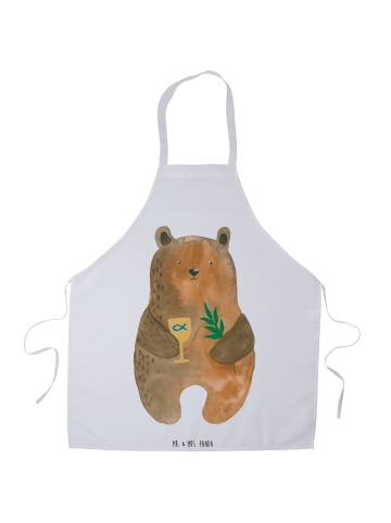 Mr. & Mrs. Panda Schürze Bär Konfirmation ohne Spruch in Weiß