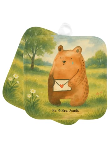 Mr. & Mrs. Panda Topfuntersetzer Bär Vermissen Design ohne Spruch in Weiß