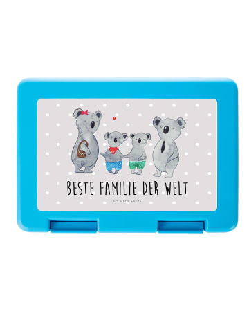 Mr. & Mrs. Panda Brotdose Koala Familie zwei mit Spruch in Grau Pastell